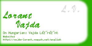 lorant vajda business card